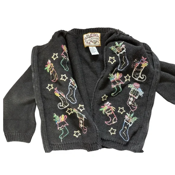 Vintage Christmas Cardigan - Kids 5/6 - Picture 9 of 10